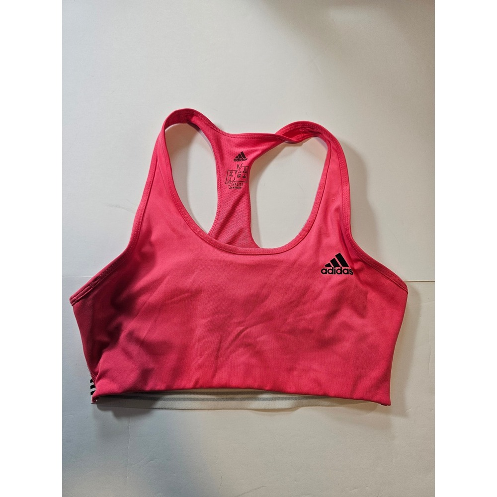 Adidas Climalite Sports Bra Womens Medium Pink Racerback Workout